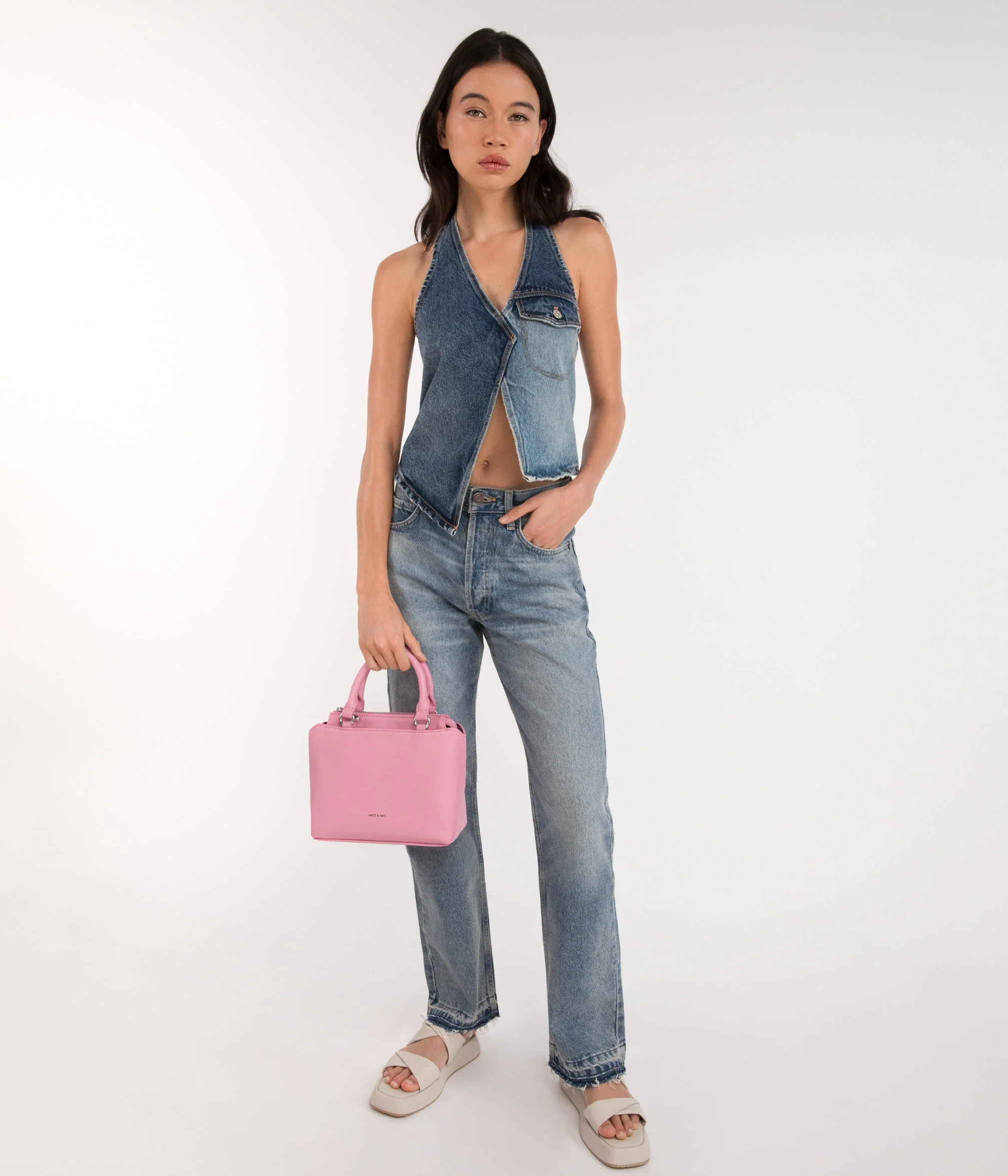 ATHENA Small Vegan Satchel - Sol - Image 24