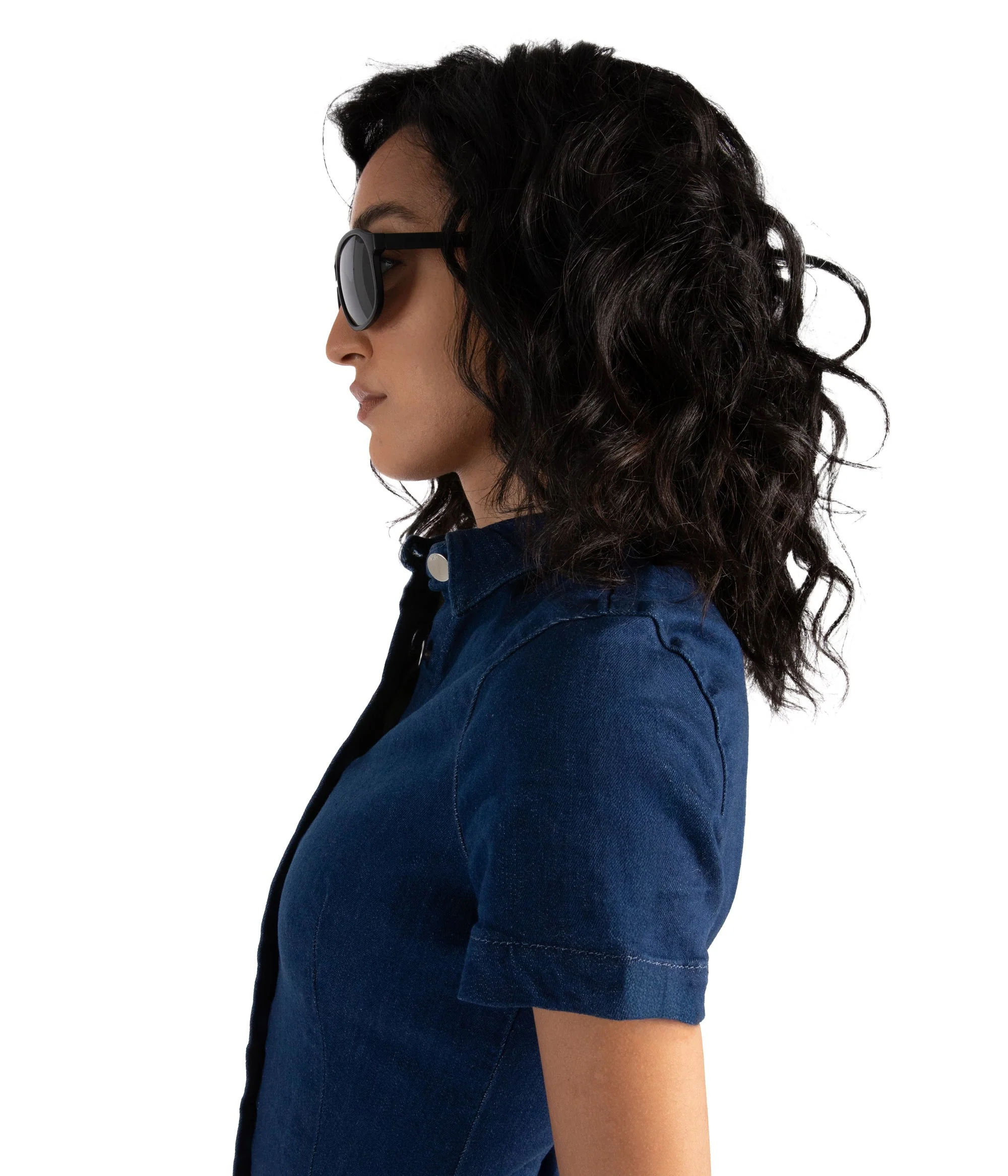 ELLIS-2 Recycled Brown Aviator Sunglasses - Image 4