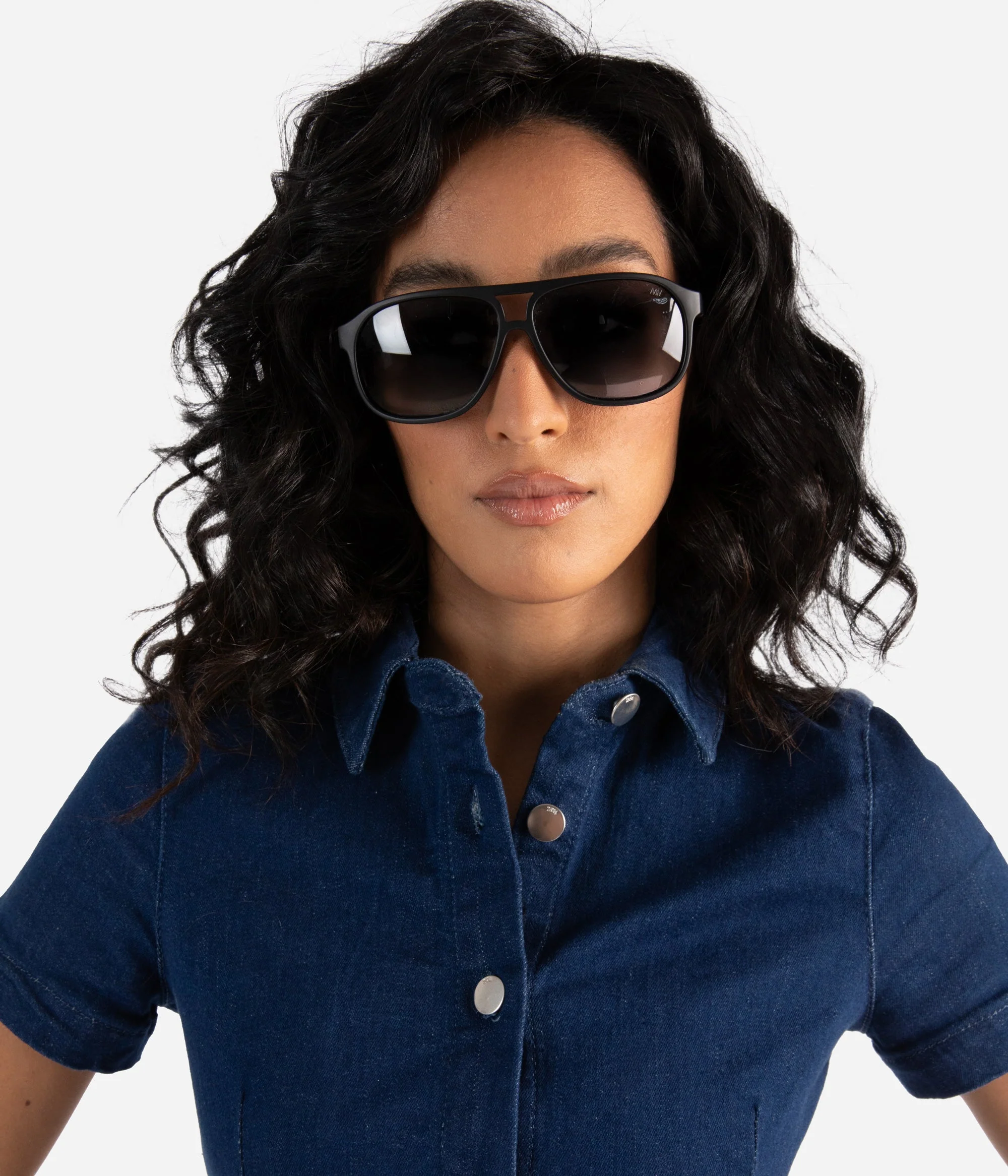 ELLIS-2 Recycled Brown Aviator Sunglasses - Image 7