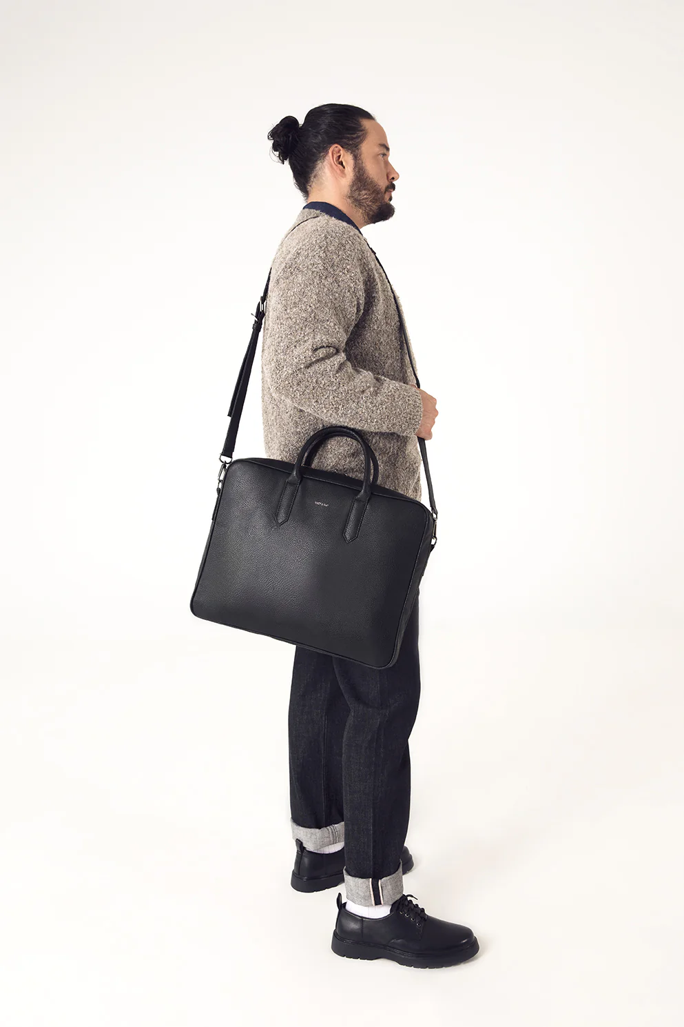 ELON Vegan Briefcase - Grain - Image 2