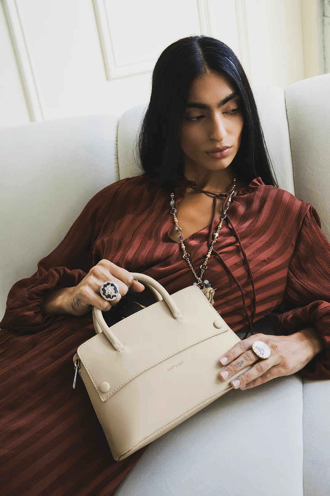SILVA SM Small Vegan Satchel - UPPEAL™ - Image 9